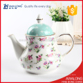 European style ceramic coffee tea set with spoon